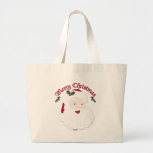 Bolsa Tote Grande Vintage Papais noeis de Feliz Natal - roteiro