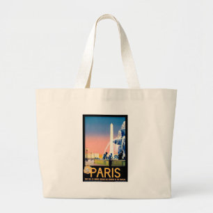 Bolsa Tote Grande Vintage Paris Viagem Advertisement