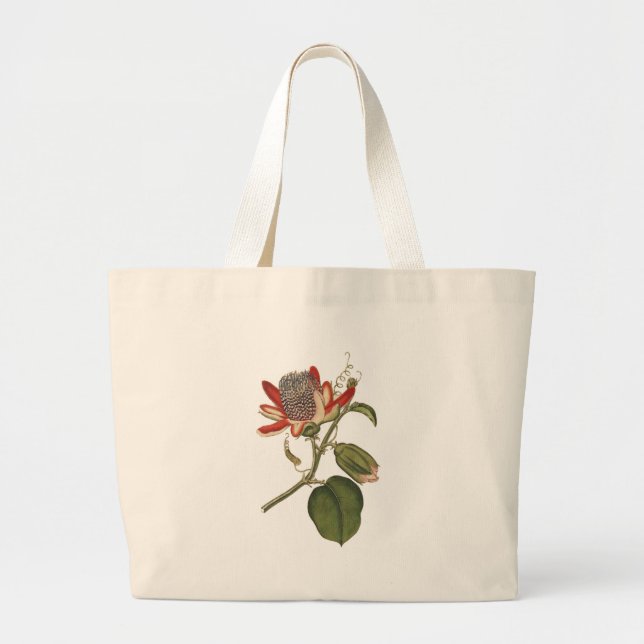 Bolsa Tote Grande Vintage Passion Flower (Frente)