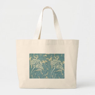 Bolsa Tote Grande Vintage William Morris Tulip Floral Design