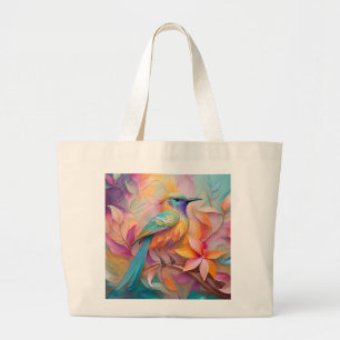 Bolsa Tote Grande Violet Throed Songbird Fantasy Bird
