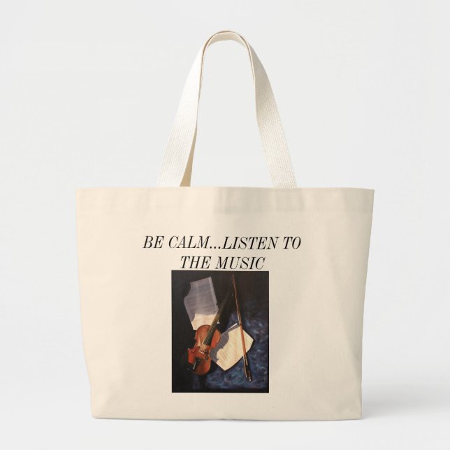 Bolsa Tote Grande Violino - Vida Estática (Frente)