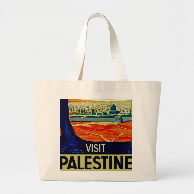 Bolsa Tote Grande Visita Palestina (Frente)