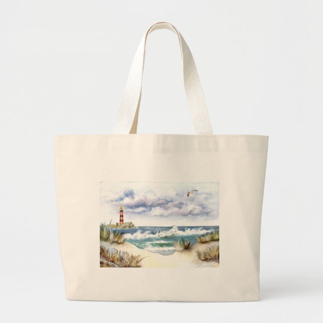 Bolsa Tote Grande * Vista lateral com farol * (Frente)