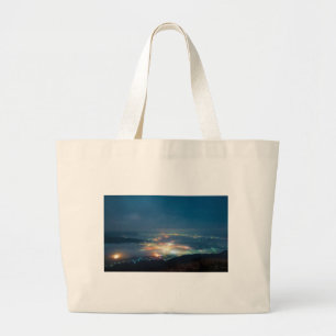 Bolsa Tote Grande Vista Noturna Aso Night Sea Of Clouts Japan Kumamo