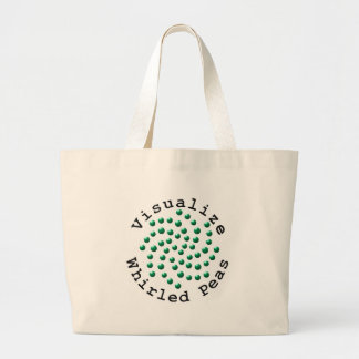 Bolsa Tote Grande Visualize as ervilhas giradas 2