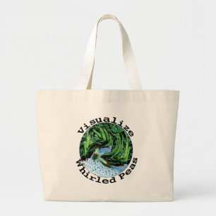 Bolsa Tote Grande Visualize o saco girado das ervilhas