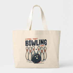 Bolsa Tote Grande Vivendo Essa Vida De Boliche