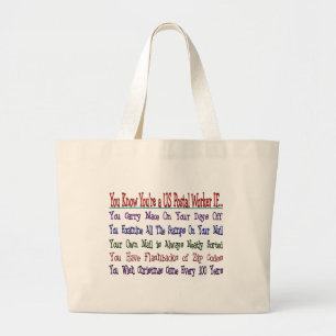 Bolsa Tote Grande Você conhece seu um TRABALHADOR POSTAL SE