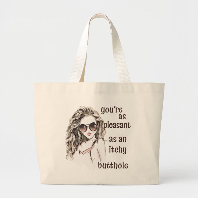 Bolsa Tote Grande Você é agradável (Frente)