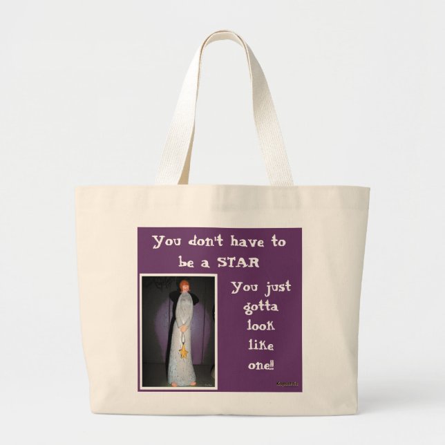 Bolsa Tote Grande Você é uma Expressão de Anjo Estrela (Frente)