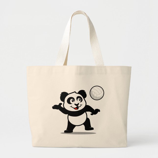 Bolsa Tote Grande Voleibol Panda (Frente)