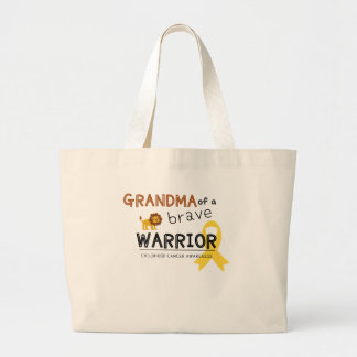 Bolsa Tote Grande vovó corajoso cancer guerreiro Leão Tote Bag