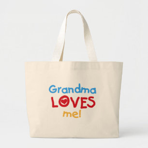 Bolsa Tote Grande Vovó me ama T-shirts e presentes