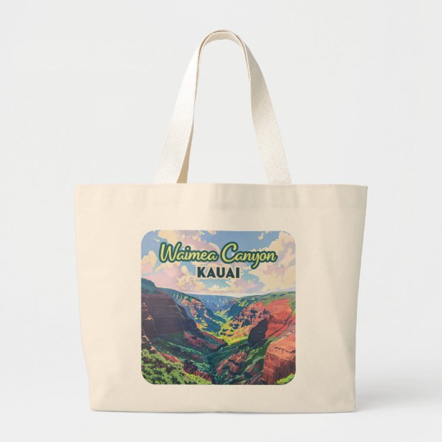 Bolsa Tote Grande Waimea Canyon Kauai Hawaii - Retroativo (Frente)