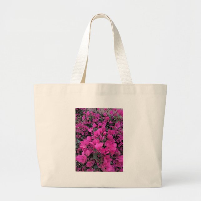 Bolsa Tote Grande Watercolor-Bougainvillea (Frente)