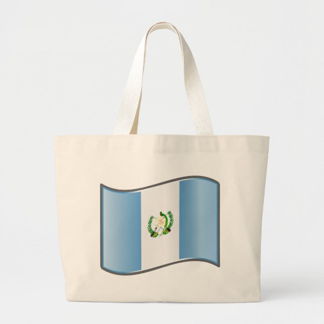Bolsa Tote Grande Wavy Guatemala Flag (Frente)