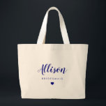 Bolsa Tote Grande Wedding Party Bag, Bridesmaid, Bachelorette, Navy<br><div class="desc">Tote Bags for your entire wedding party.  Fill with fun goodies for your bachelorette or destination wedding weekend.  Great bridesmaid gifts or beach bags!</div>