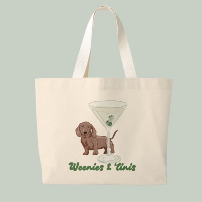 Bolsa Tote Grande Weenies & Martinis (Criador carregado)