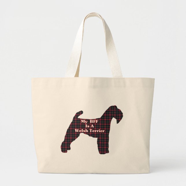 Bolsa Tote Grande Welsh Terrier BFF Gifts (Frente)