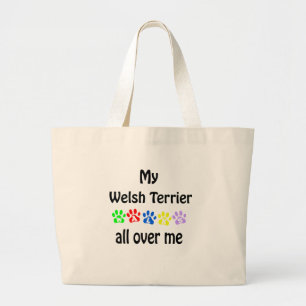 Bolsa Tote Grande Welsh Terrier Walks Design