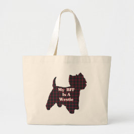 Bolsa Tote Grande West Highland White Terrier BFF presentes