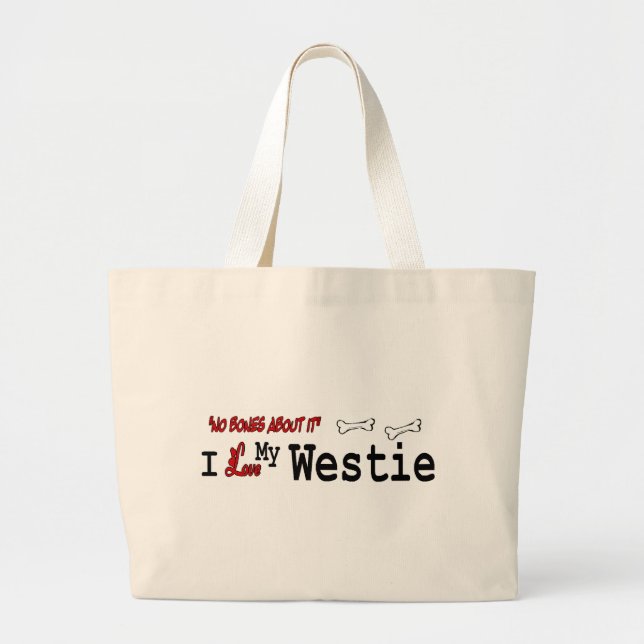 Bolsa Tote Grande West Highland White Terrier Gifts (Frente)