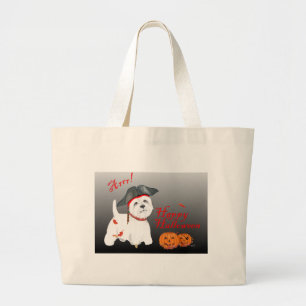 Bolsa Tote Grande West Highland White Terrier Halloween