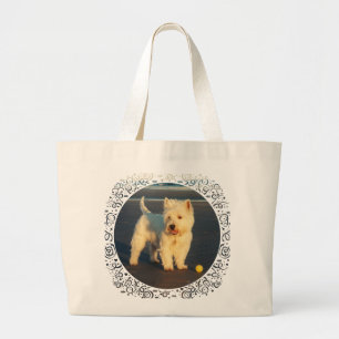 Bolsa Tote Grande Westies e o Oceano