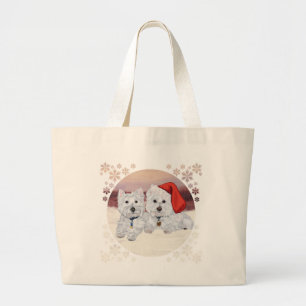 Bolsa Tote Grande Westies no Inverno