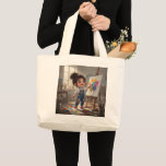 Bolsa Tote Grande Whimsical Girl Tote Bag<br><div class="desc">Whimsical Girl Tote Bag Carry your essentials in style with this Whimsical Girl Tote Bag. This tote features a charming and imaginative illustration of a whimsical girl designed with soft colors and playful artistic elements. perfect for shopping, books, errands, or everyday use, it combines creativity and practicality in one stylish...</div>