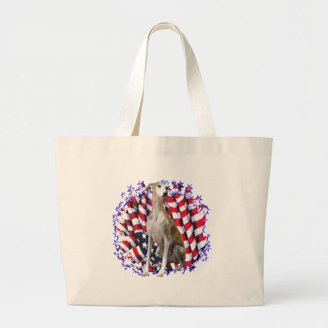 Bolsa Tote Grande Whippet Patriot (Frente)