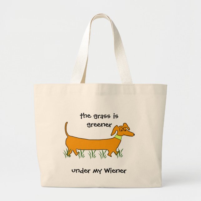 Bolsa Tote Grande Wiener do Dachshund (Frente)