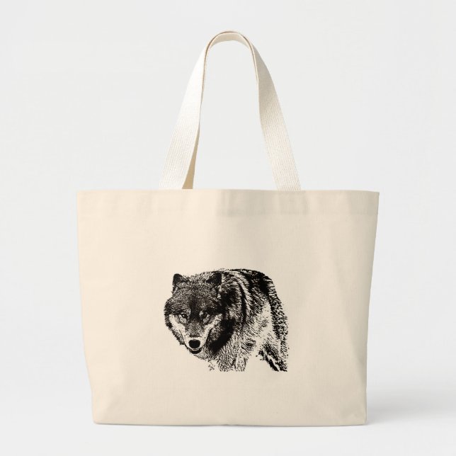 Bolsa Tote Grande Wild Wolf (Frente)