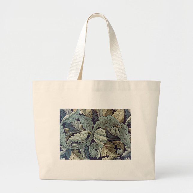 Bolsa Tote Grande William Morris Acanthus Wallpaper Folhas (Frente)