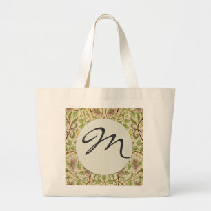 Bolsa Tote Grande William Morris Daffodil Classic Flower Wallpaper