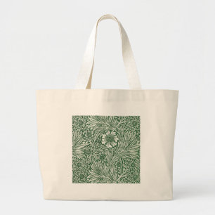 Bolsa Tote Grande william morris marigold flor verde floral