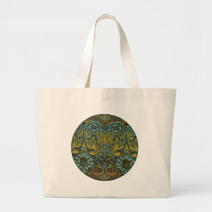 Bolsa Tote Grande William Morris Peacock Dragon Wallpaper