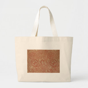 Bolsa Tote Grande William Morris Pink Poppy Floral Flor