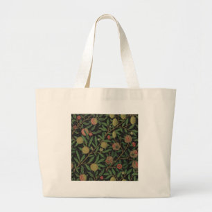 Bolsa Tote Grande William Morris Pomegranate Fruta clássica