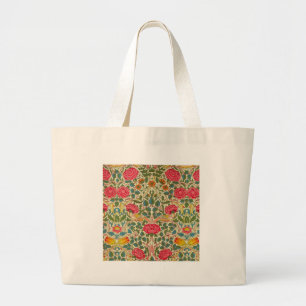 Bolsa Tote Grande William Morris Rosa Floral Chintz Rosa