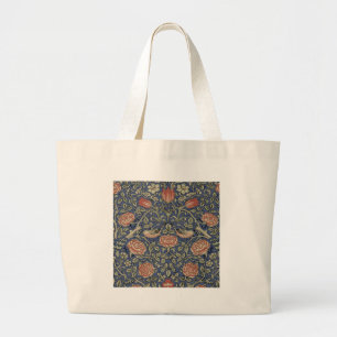 Bolsa Tote Grande William Morris Tudor Rosa Wallpaper