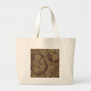 Bolsa Tote Grande William Morris Vine Grape Red Green Art