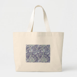 Bolsa Tote Grande William Morris Windrush Padrão Floral Azul