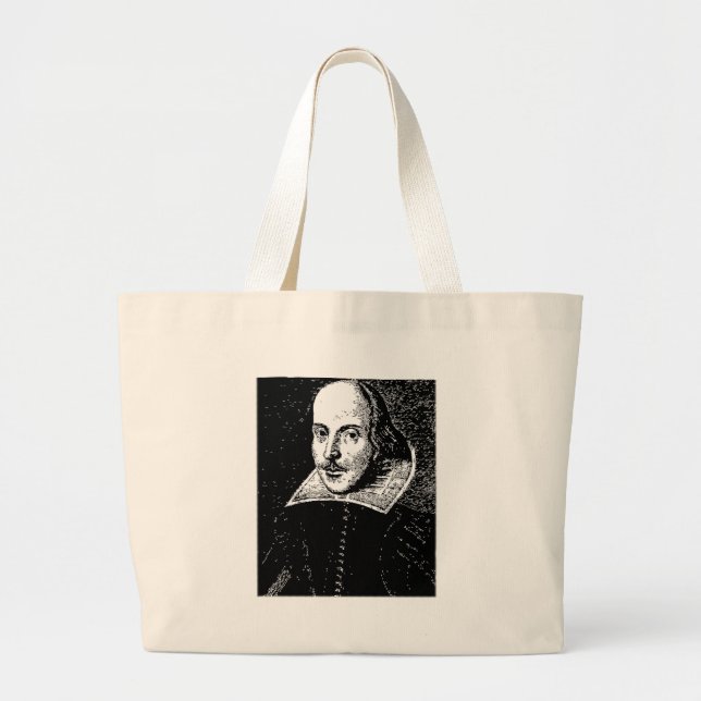 Bolsa Tote Grande William Shakespeare enfrenta (Frente)