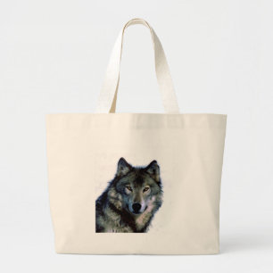 Bolsa Tote Grande Wolf Portrait