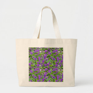 Bolsa Tote Grande Wood Violets Jumbo Tot Bag, Violetas de Madeira Fl