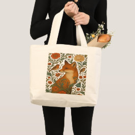 Bolsa Tote Grande Woodland Grace Fox Motif in Bloom