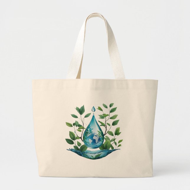Bolsa Tote Grande World Water Day (Frente)