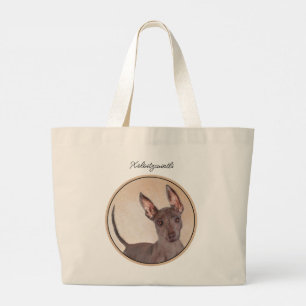Bolsa Tote Grande Xoloitzcuintli Pintura Hepática Sem Cabeça Arte Ve